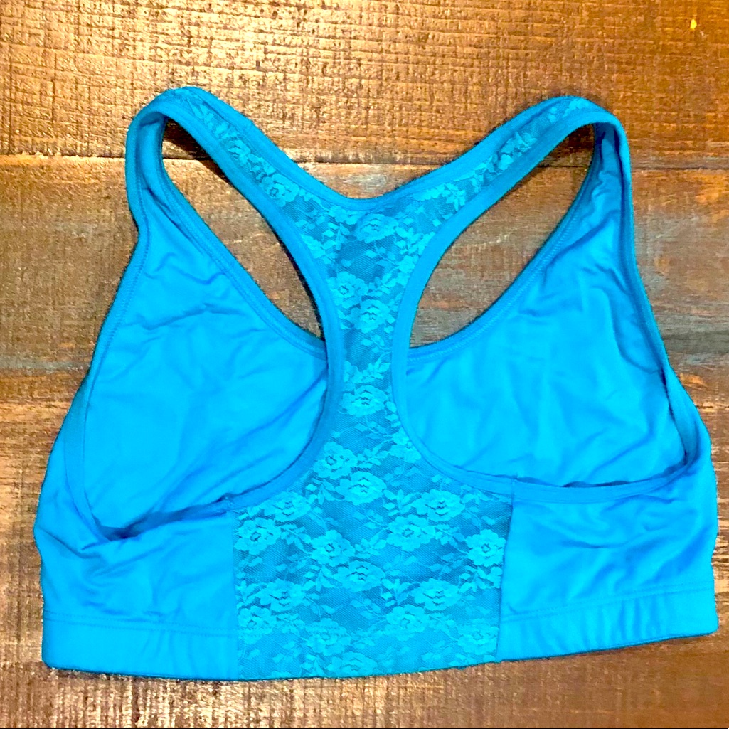 Lace Trim Sports Bra